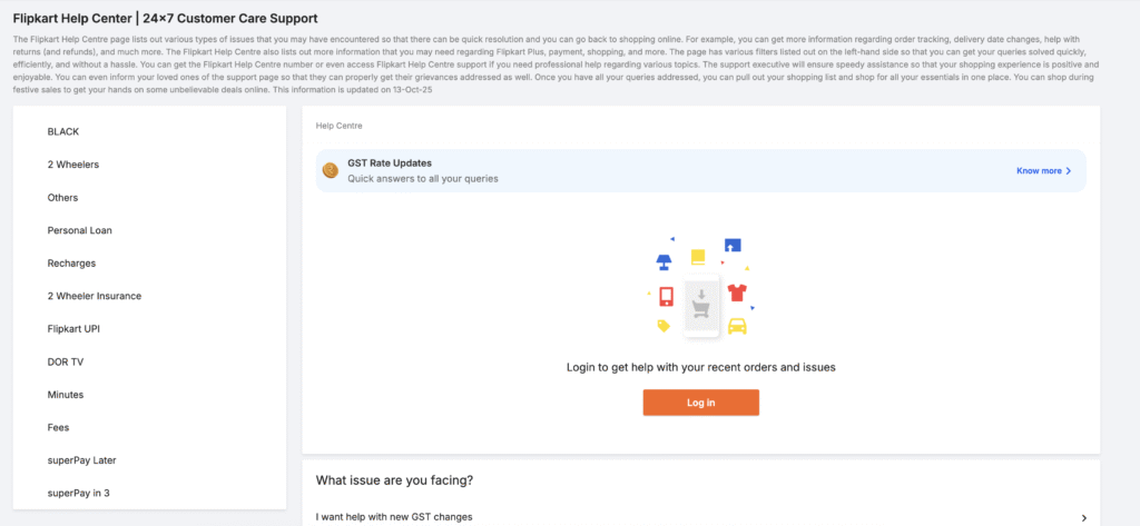 flipkart customer care number